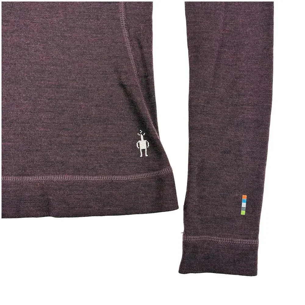 Smartwool Merino 250 Base Layer Top Women M Burgundy Wool Outdoor Hiking Thermal - Picture 6 of 7